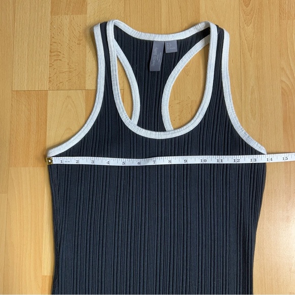Sweaty Betty Resort Rib Racer Back Tank Midi Dress Size 6 Black & White - Picture 13 of 14